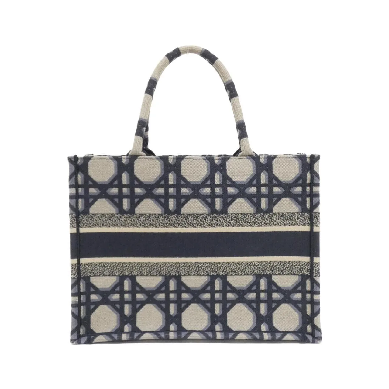 DIOR Book Tote M1296ZZAU Tote Canvas Blue Canvas Rank A - Thumbnail 2