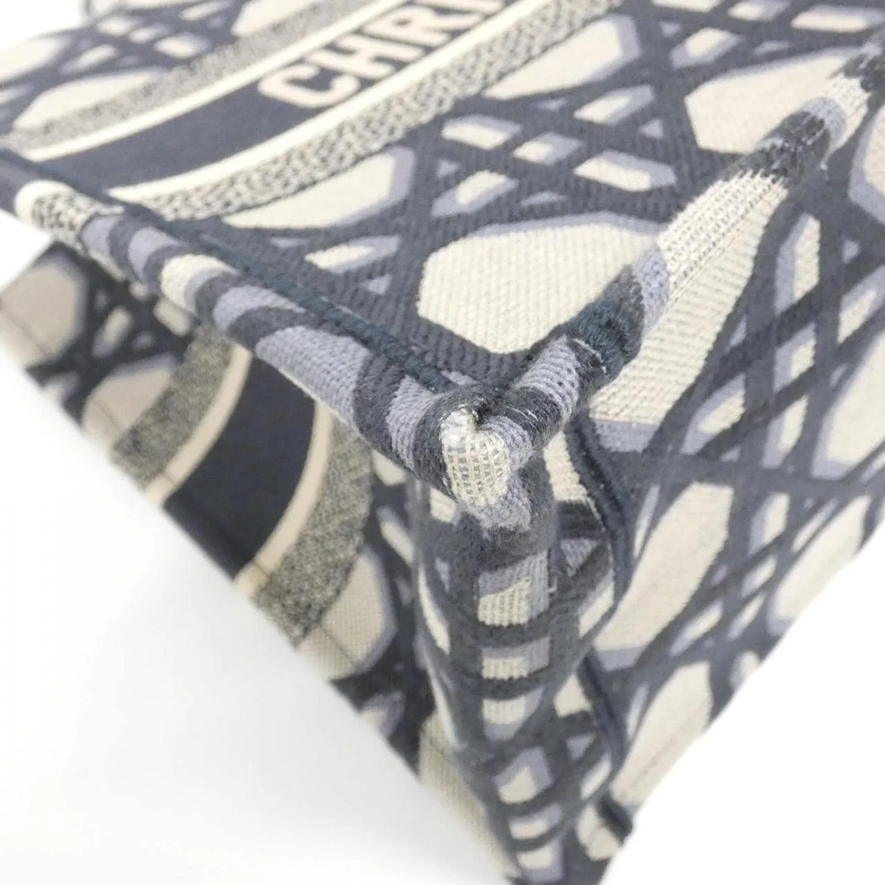 DIOR Book Tote M1296ZZAU Tote Canvas Blue Canvas Rank A - Thumbnail 4