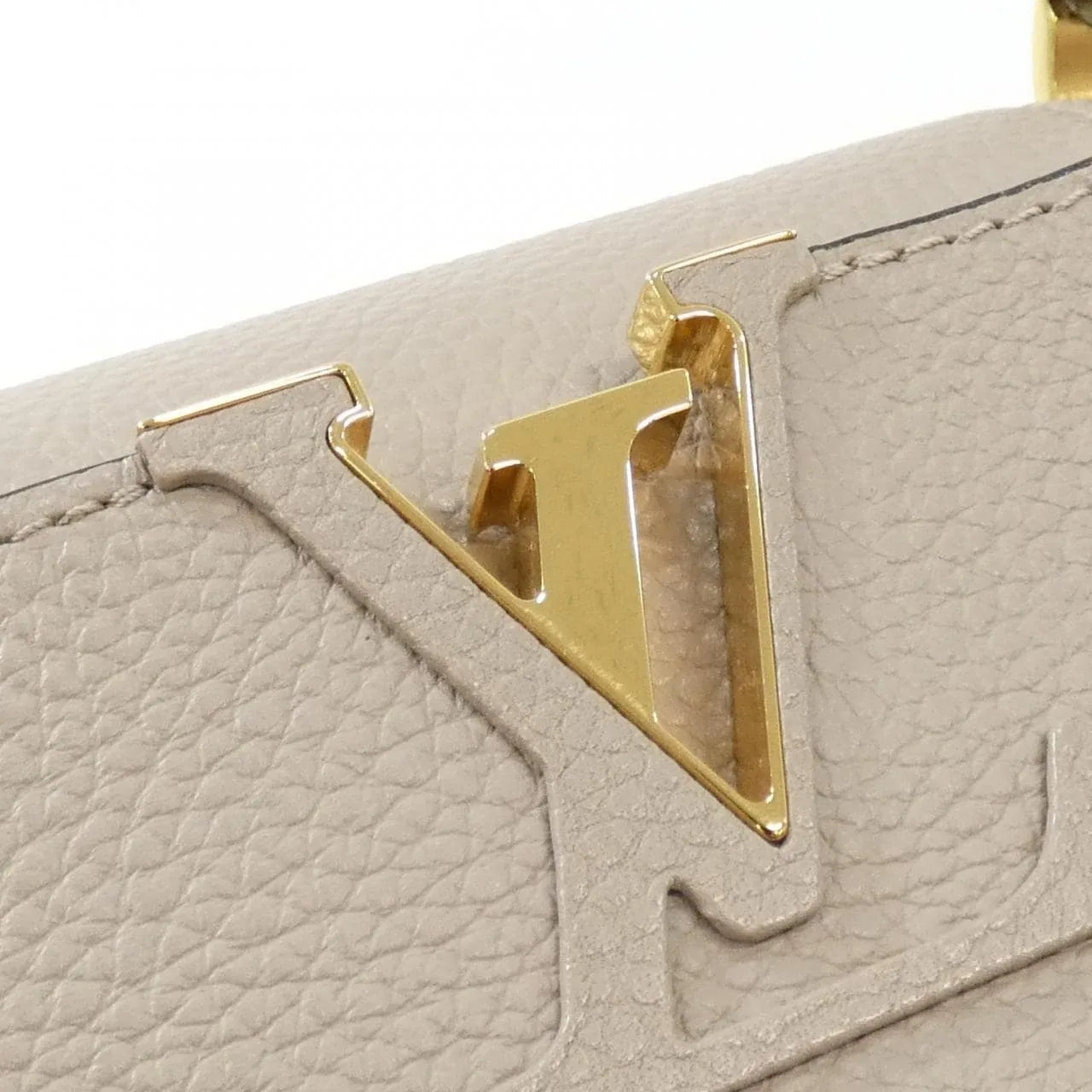 LOUIS VUITTON Capucines N92802 Handbag Leather Black Leather Rank A - Thumbnail 5