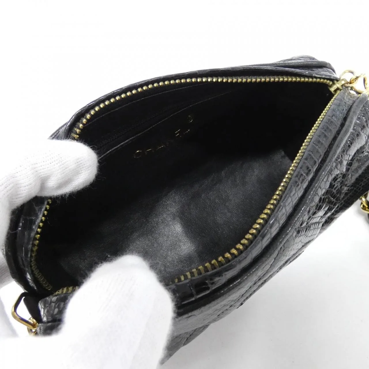 CHANEL Shoulder Leather Black Leather Rank A - Thumbnail 6