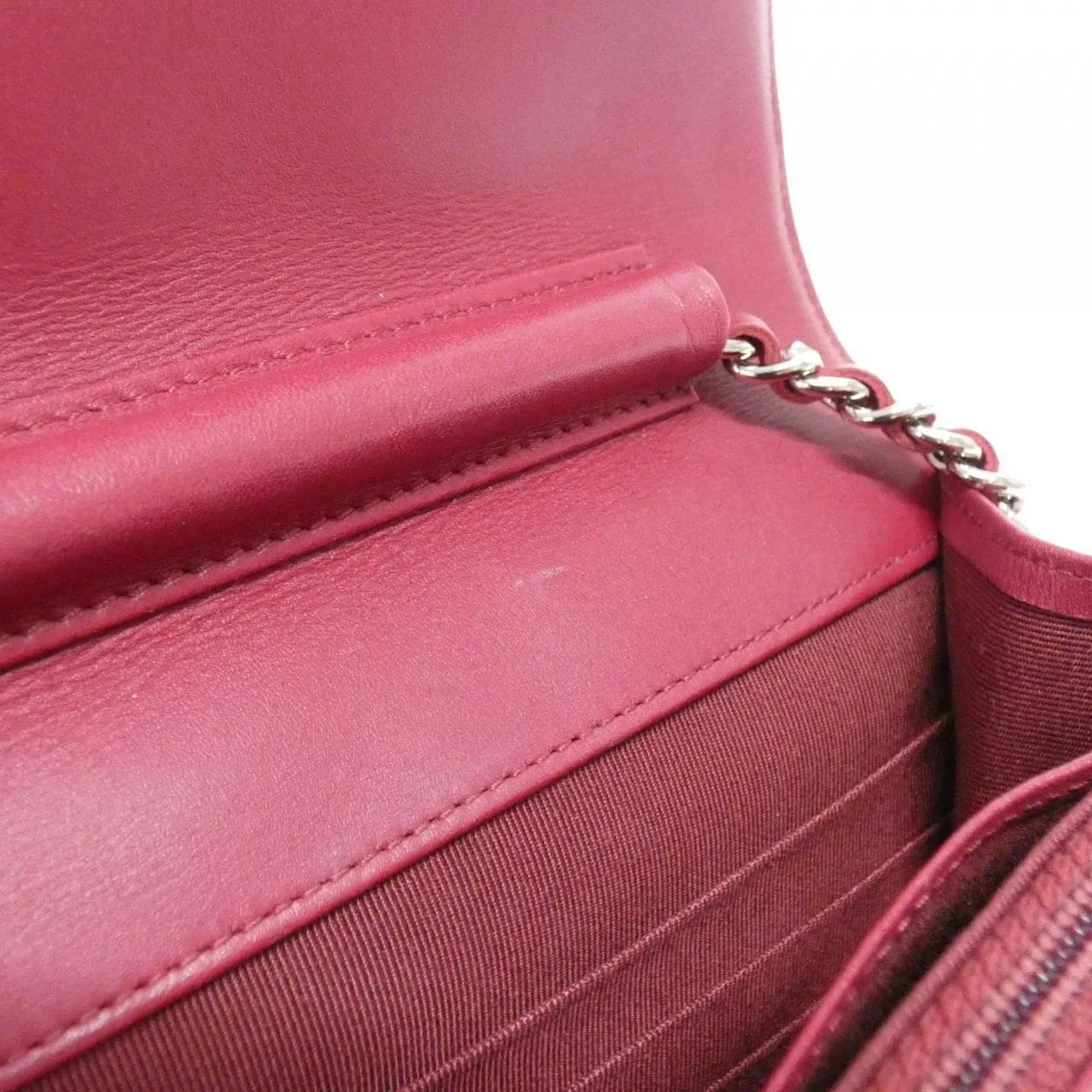 CHANEL 69100 Wallet 酒紅色 中古品A - 縮圖 9