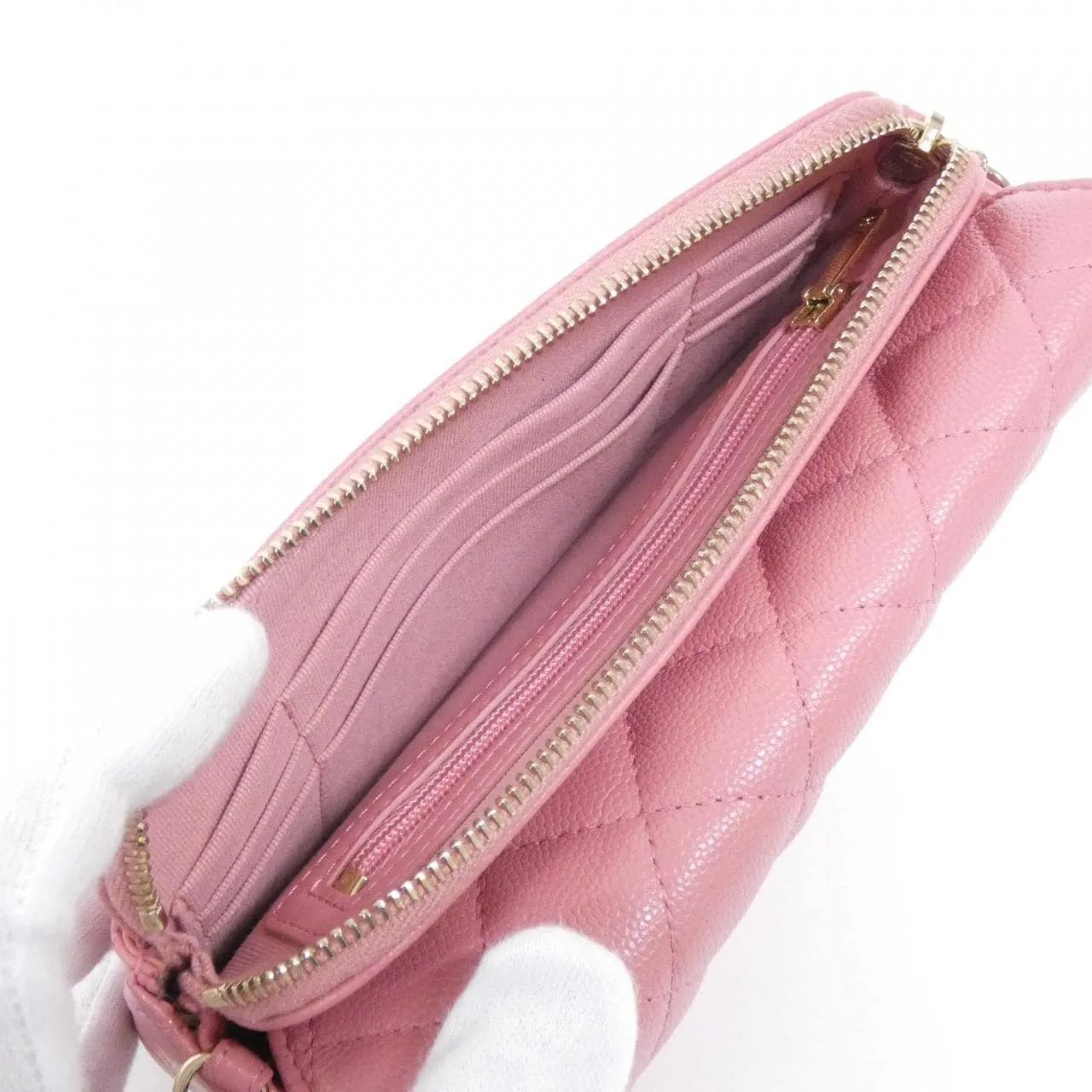 CHANEL Timeless Classic AP2096 Wallet Grained Calfskin Pink Grained Calfskin Rank A - Thumbnail 8