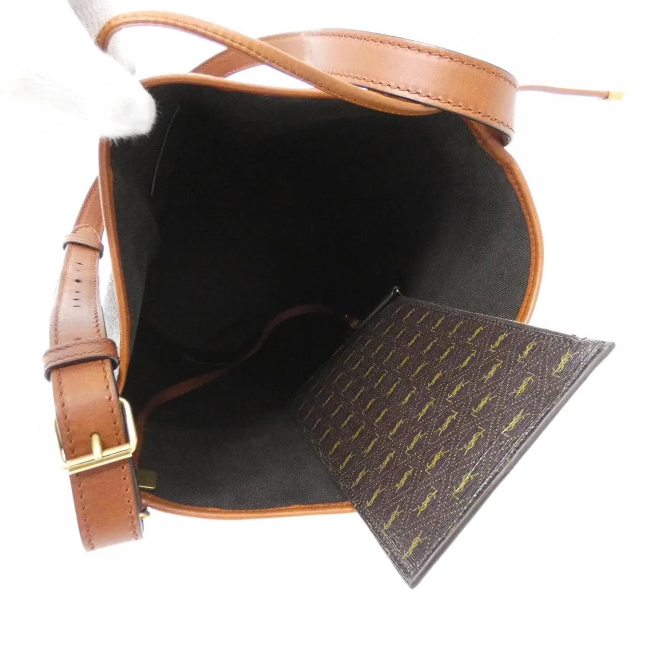 SAINT LAURENT 670751 2UY2W Shoulder Monogram 黑色 Monogram 中古品A - 縮圖 5