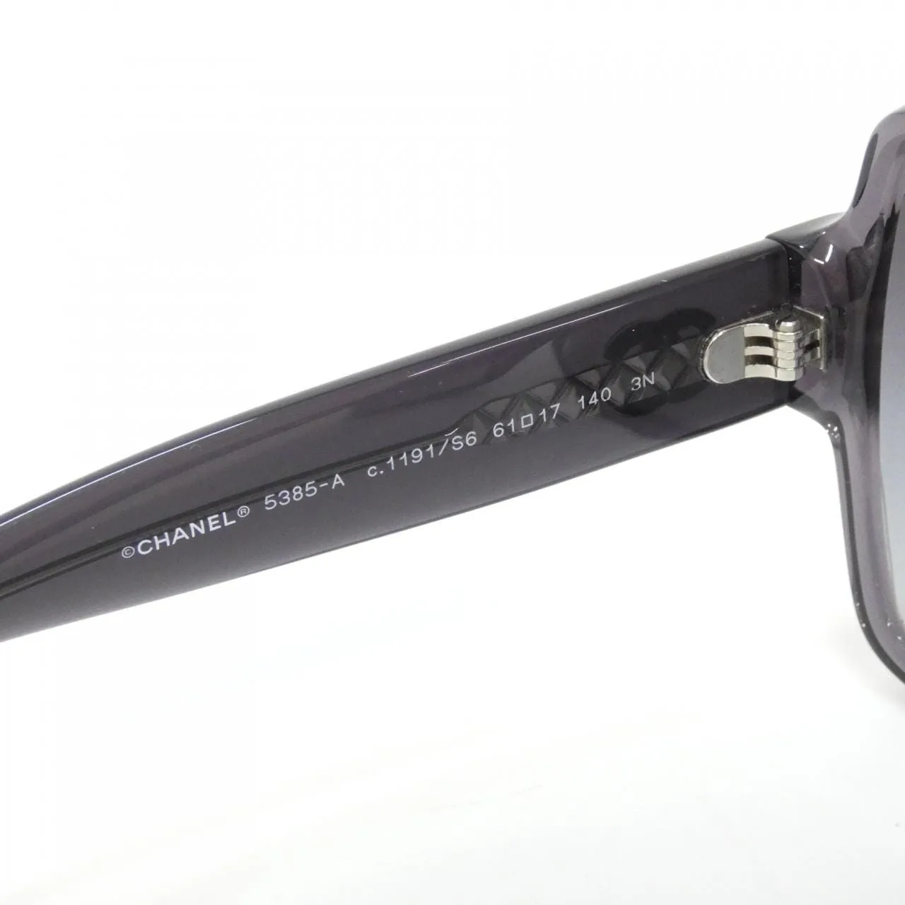 CHANEL 5385 A Sunglasses 黑色 中古品A - 縮圖 6