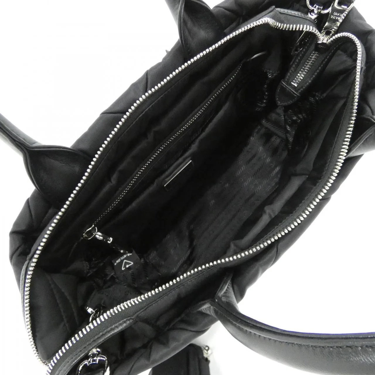 PRADA 1BG436 手提包 黑色 中古品A - 縮圖 6