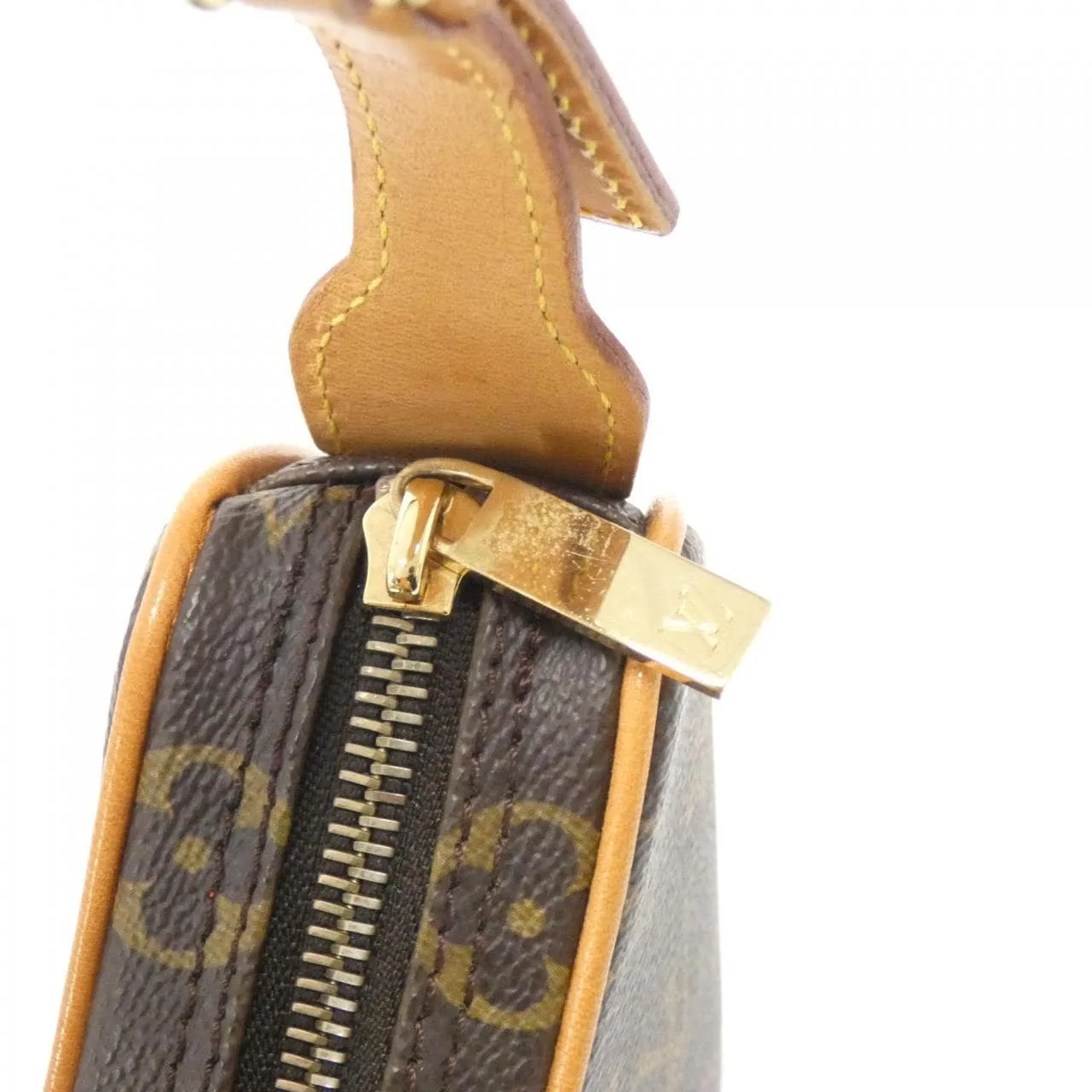 LOUIS VUITTON Pochette M51510 Shoulder Monogram 黑色 Monogram 中古品A - 縮圖 4