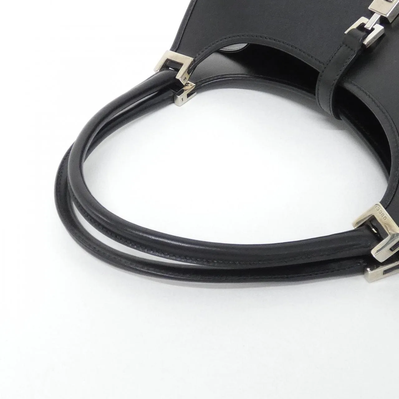 GUCCI 002 1068 Shoulder Leather 黑色 皮革 中古品B - 縮圖 5