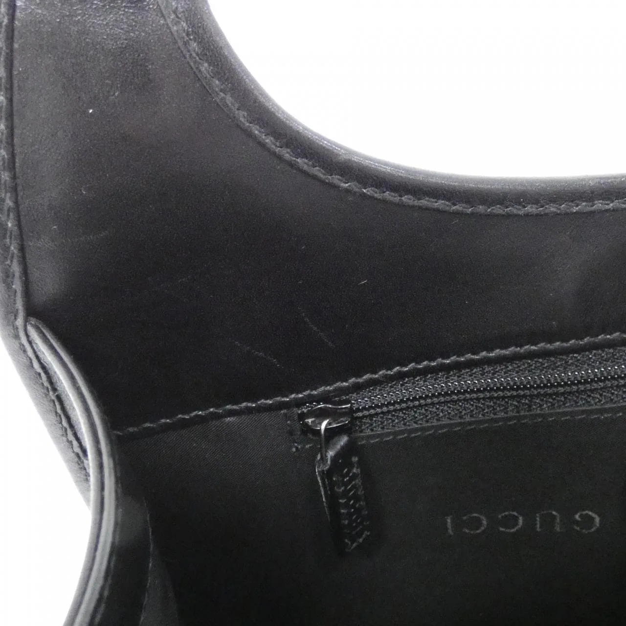 GUCCI 002 1068 Shoulder Leather 黑色 皮革 中古品B - 縮圖 7