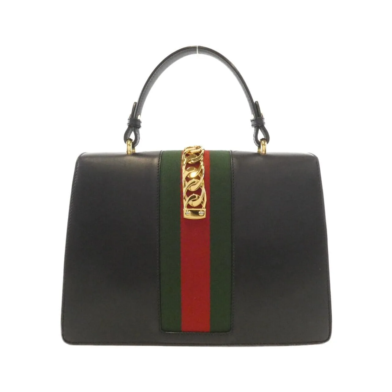 GUCCI 431665 CVL1G Handbag Leather 黑色 皮革 中古品B - 縮圖 2