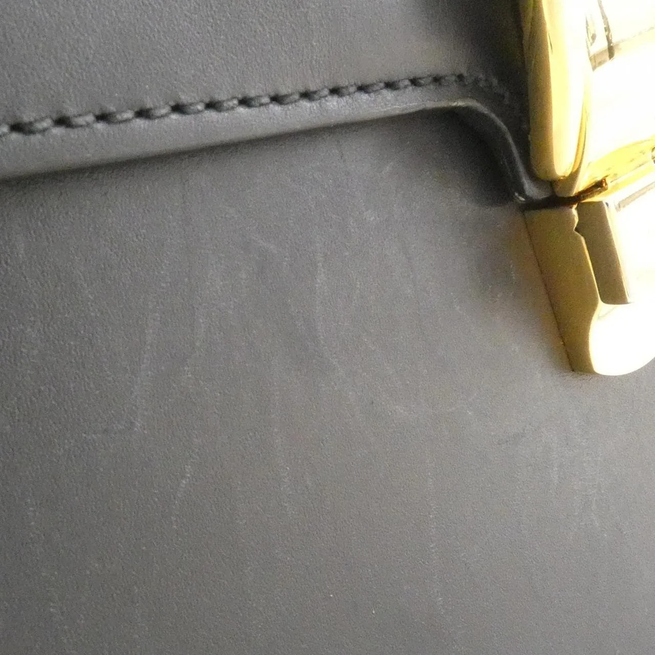 GUCCI 431665 CVL1G Handbag Leather 黑色 皮革 中古品B - 縮圖 4