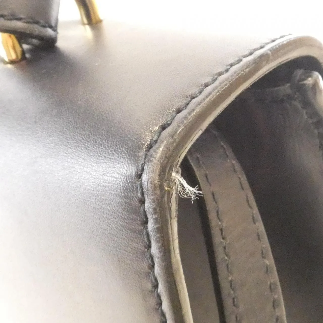 GUCCI 431665 CVL1G Handbag Leather 黑色 皮革 中古品B - 縮圖 5