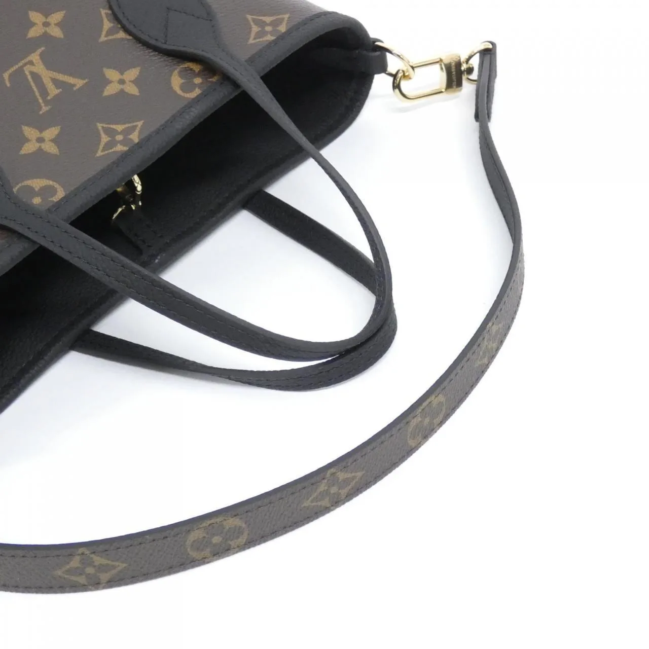 LOUIS VUITTON Neverfull M28347 Tote Monogram 黑色 Monogram 中古品A - 縮圖 6