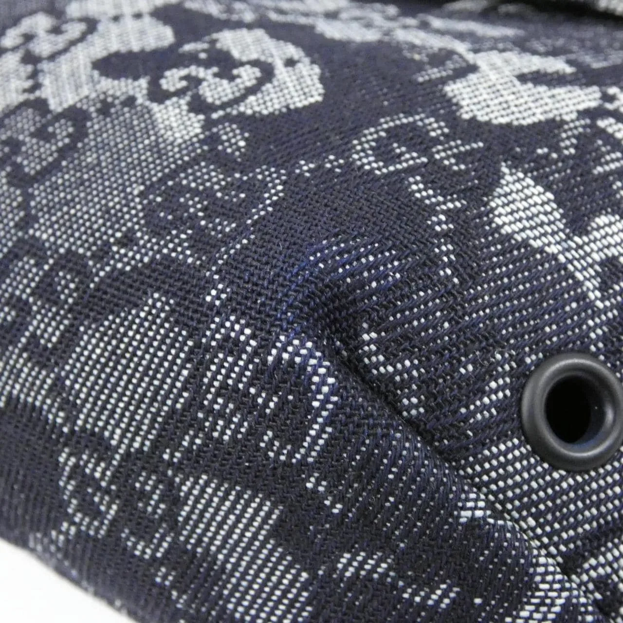 GUCCI 851706 Belt Denim 黑色 牛仔布 中古品A - 縮圖 3