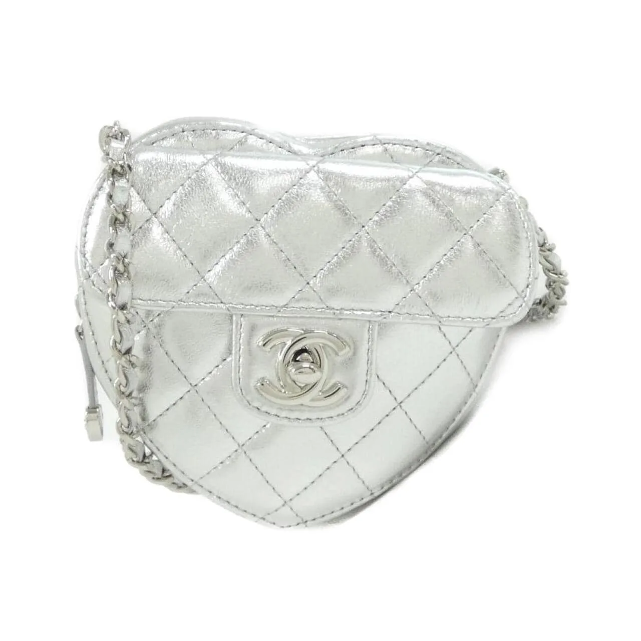 CHANEL Timeless Classic AP2784 Shoulder Lambskin Silver