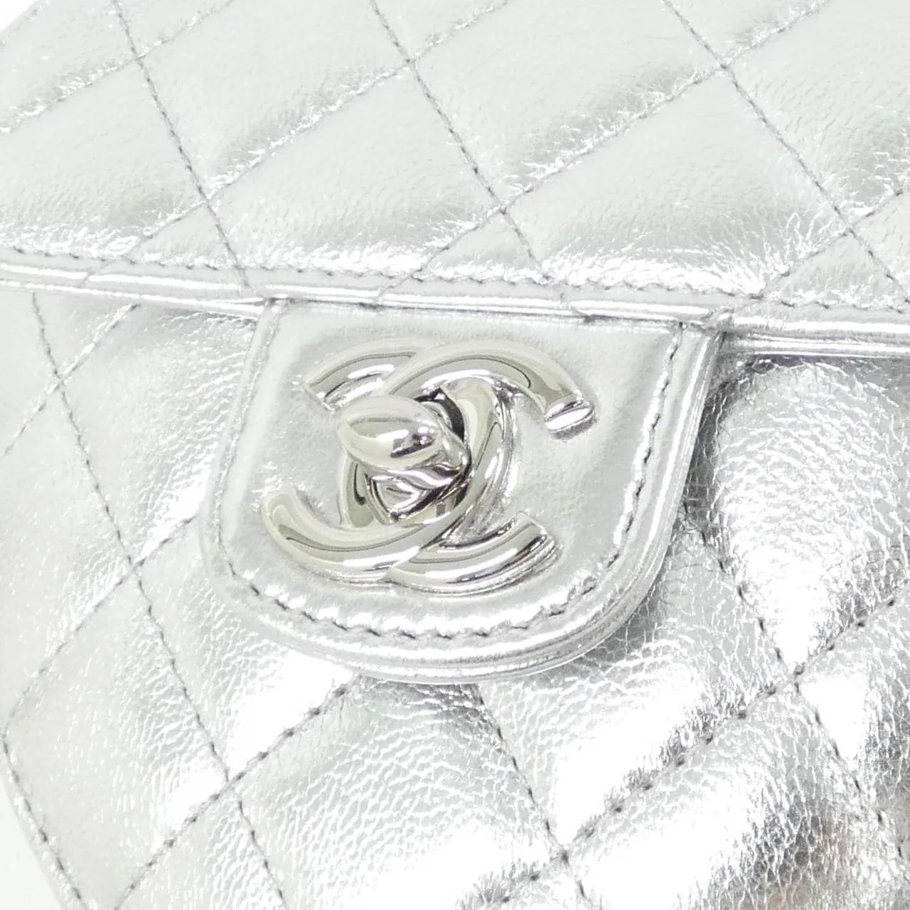 CHANEL Timeless Classic AP2784 Shoulder Lambskin 銀色 羊皮 中古品A - 縮圖 4