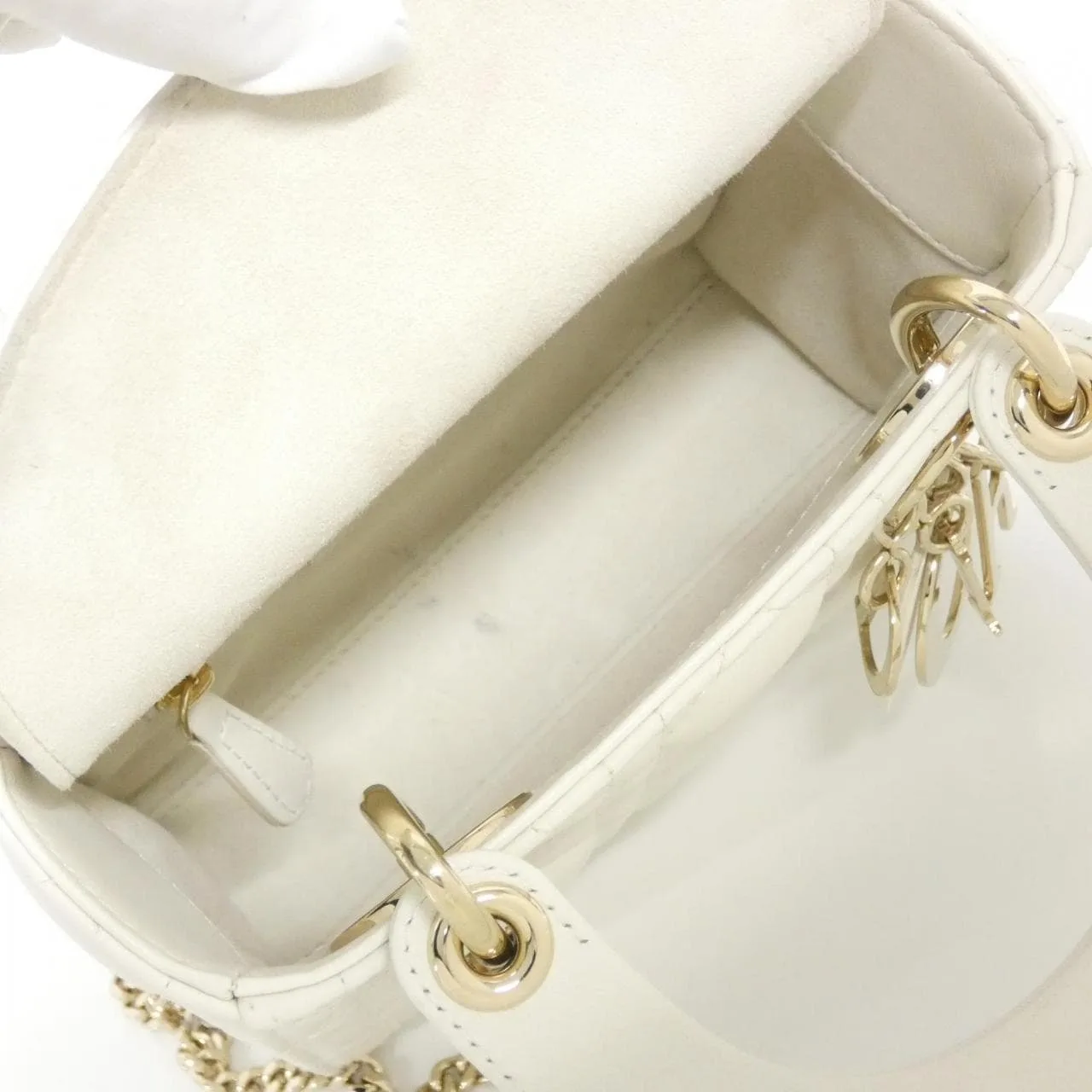 DIOR Lady Dior M0505ONGE Handbag Lambskin Black Lambskin Rank A - Thumbnail 9