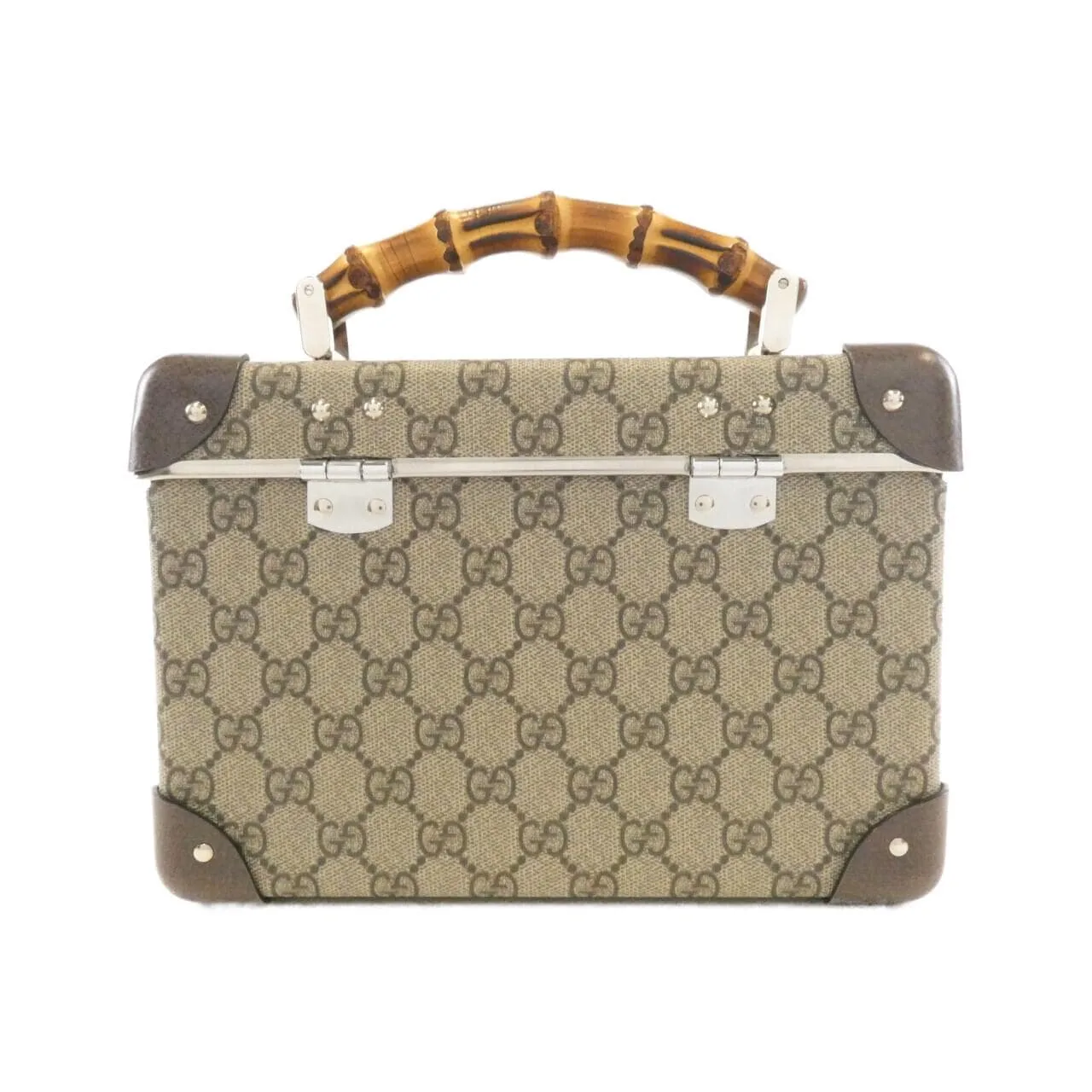 GUCCI 533623 9VEFW Handbag Canvas 黑色 帆布 中古品A - 縮圖 2
