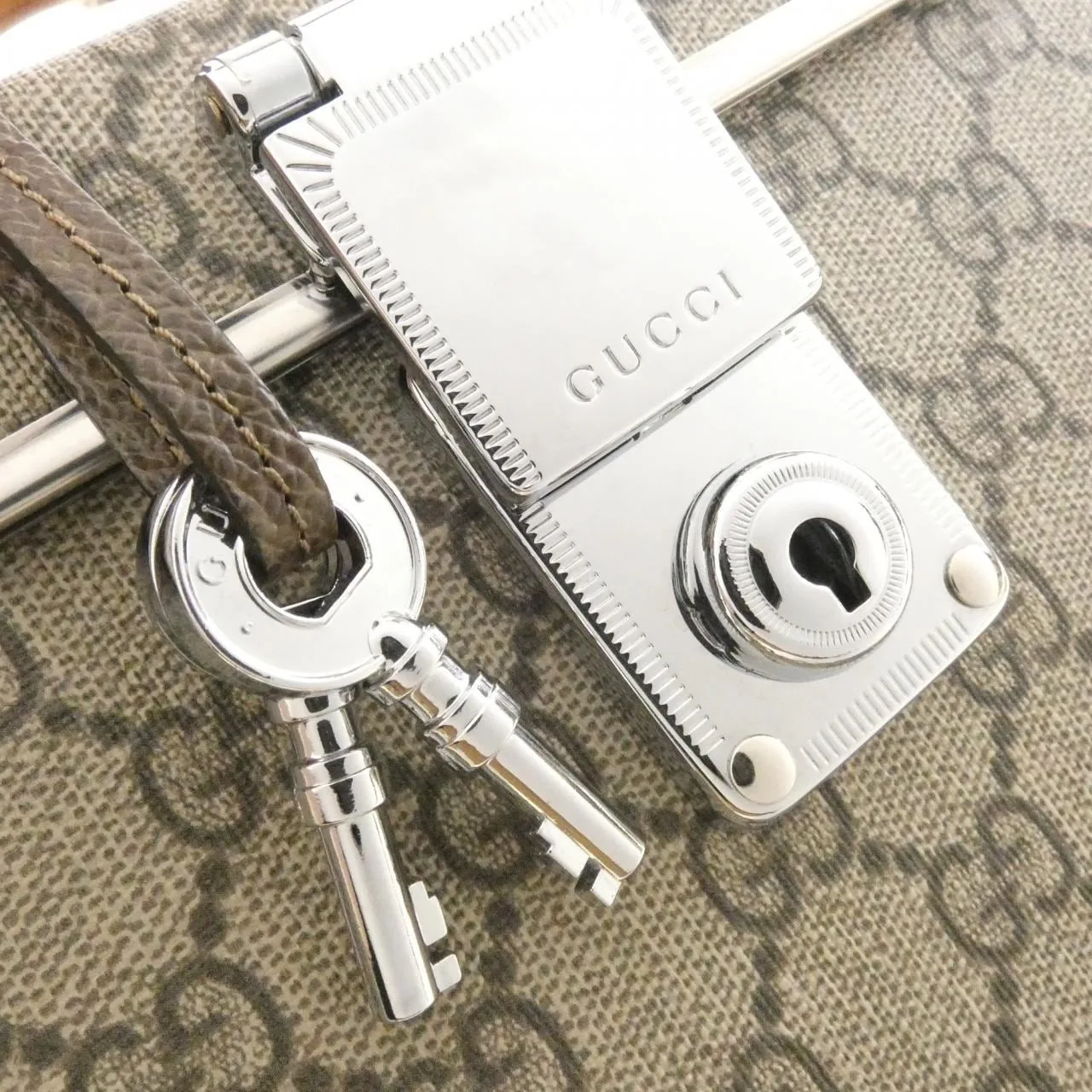 GUCCI 533623 9VEFW Handbag Canvas 黑色 帆布 中古品A - 縮圖 4