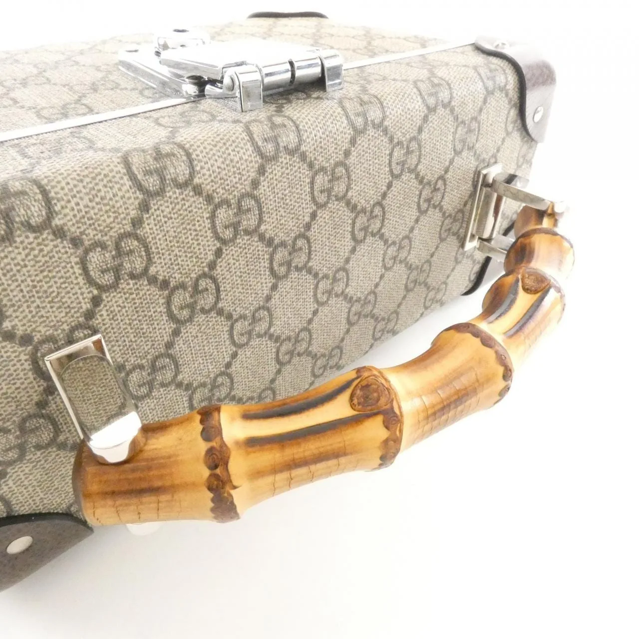 GUCCI 533623 9VEFW Handbag Canvas 黑色 帆布 中古品A - 縮圖 6