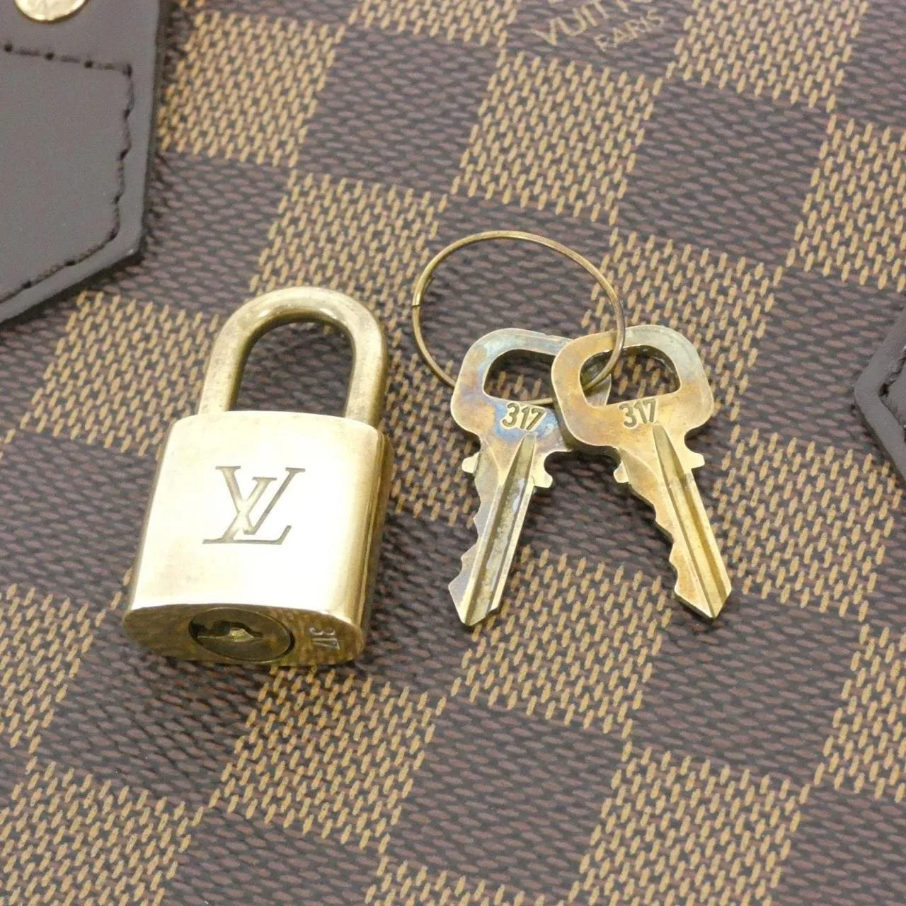 LOUIS VUITTON Alma N51131 Handbag Damier 黑色 Damier 中古品A - 縮圖 7