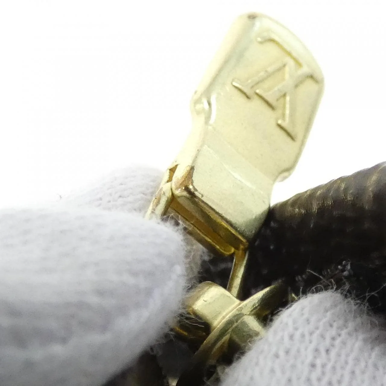 LOUIS VUITTON M47195 Pouch Monogram 黑色 Monogram 中古品A - 縮圖 4