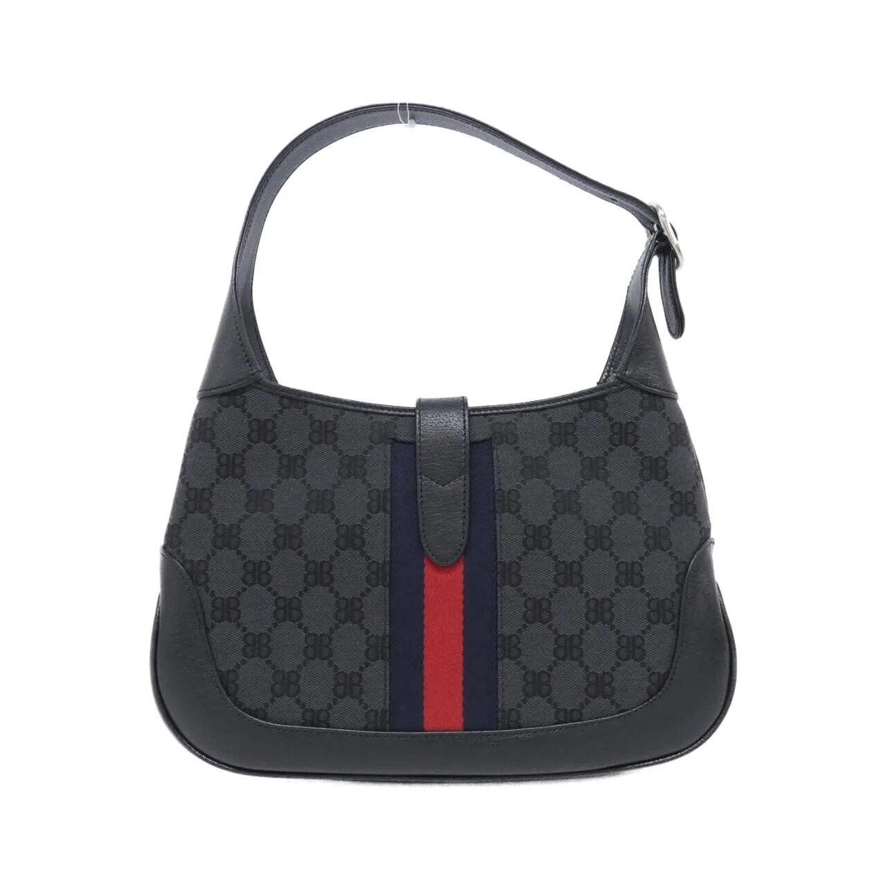 BALENCIAGA 680118 2103X Shoulder Canvas Black Canvas Rank A - Thumbnail 2