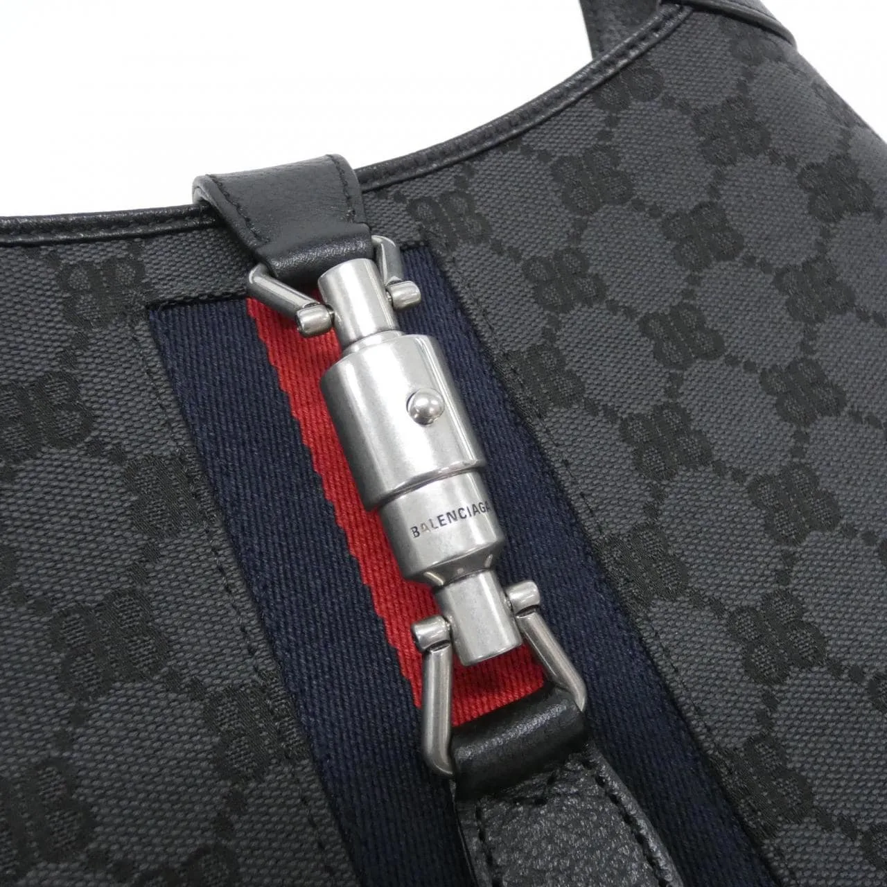 BALENCIAGA 680118 2103X Shoulder Canvas Black Canvas Rank A - Thumbnail 4