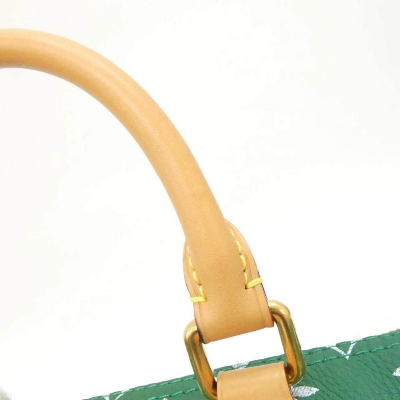 LOUIS VUITTON Speedy M24423 Boston Monogram 綠色 Monogram 中古品A - 縮圖 8