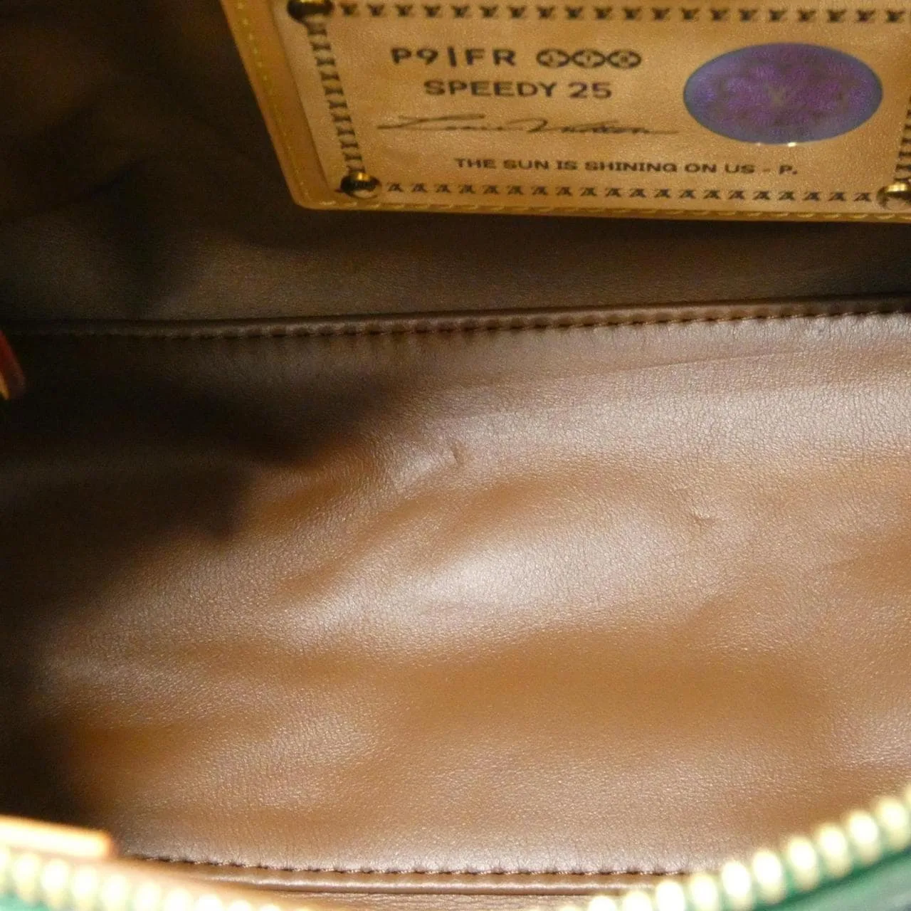 LOUIS VUITTON Speedy M24423 Boston Monogram 綠色 Monogram 中古品A - 縮圖 10