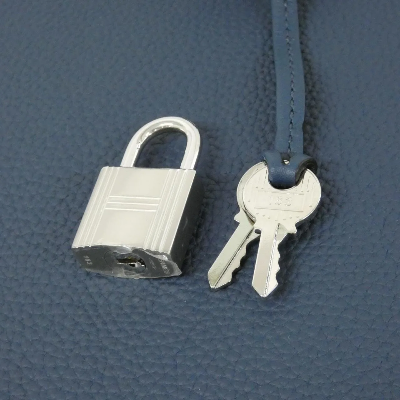 HERMES Bolide 085418CK Backpack Swift 藍色 Swift 皮 中古品A - 縮圖 4