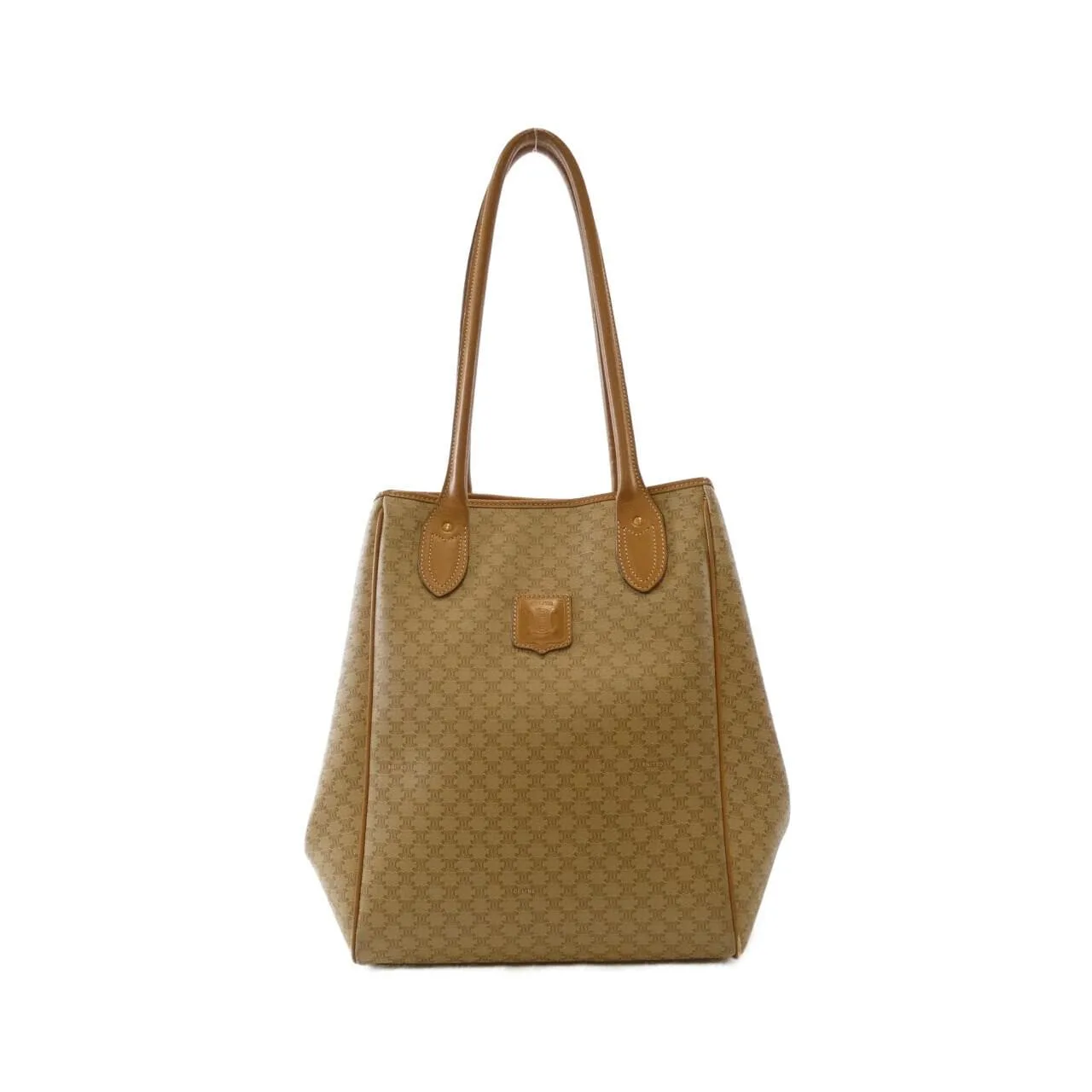 CELINE Handbag Canvas Beige