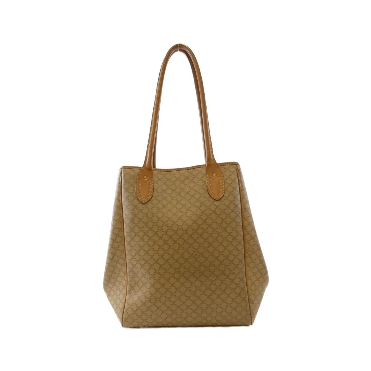CELINE Handbag Canvas 米色 帆布 中古品B - 縮圖 2