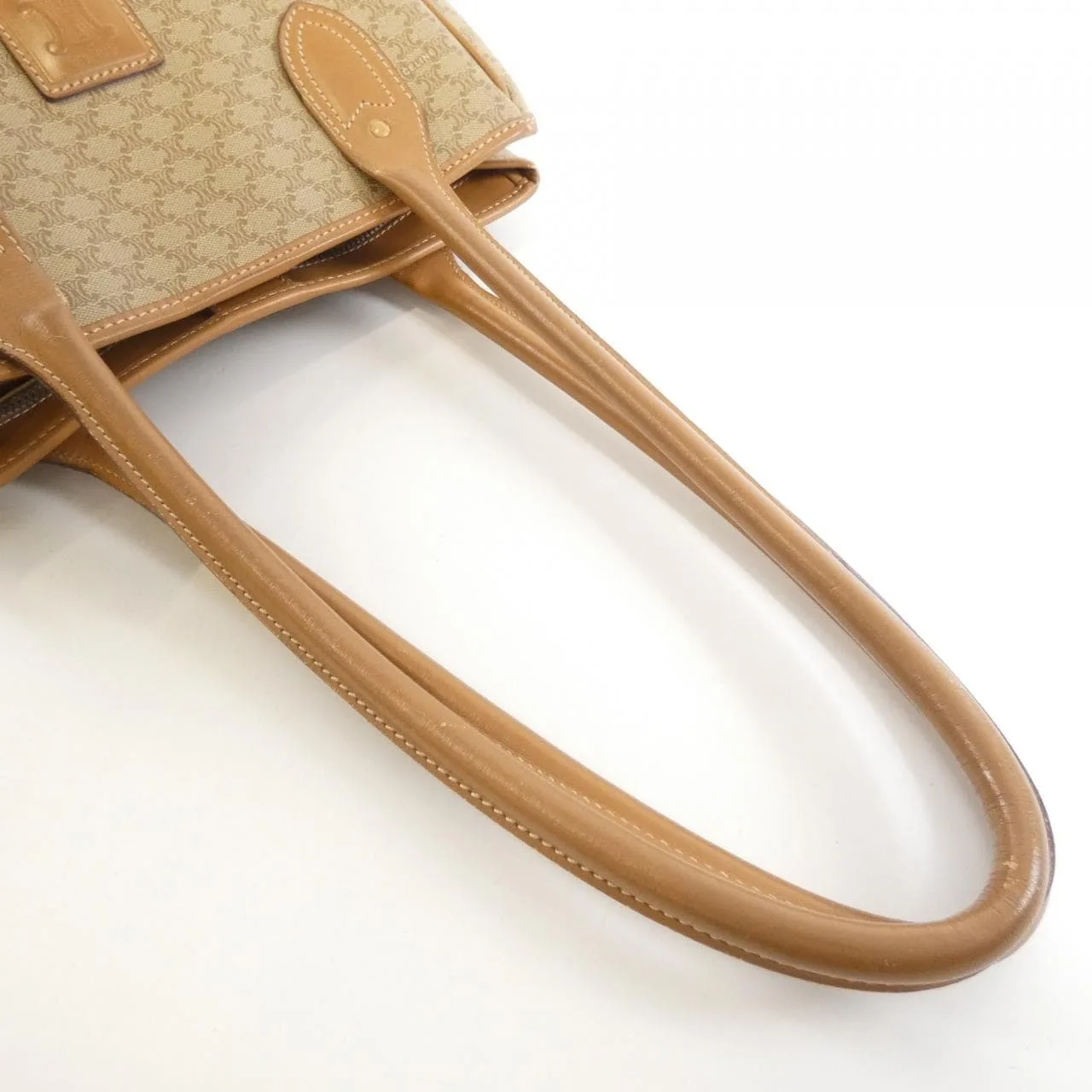 CELINE Handbag Canvas 米色 帆布 中古品B - 縮圖 6