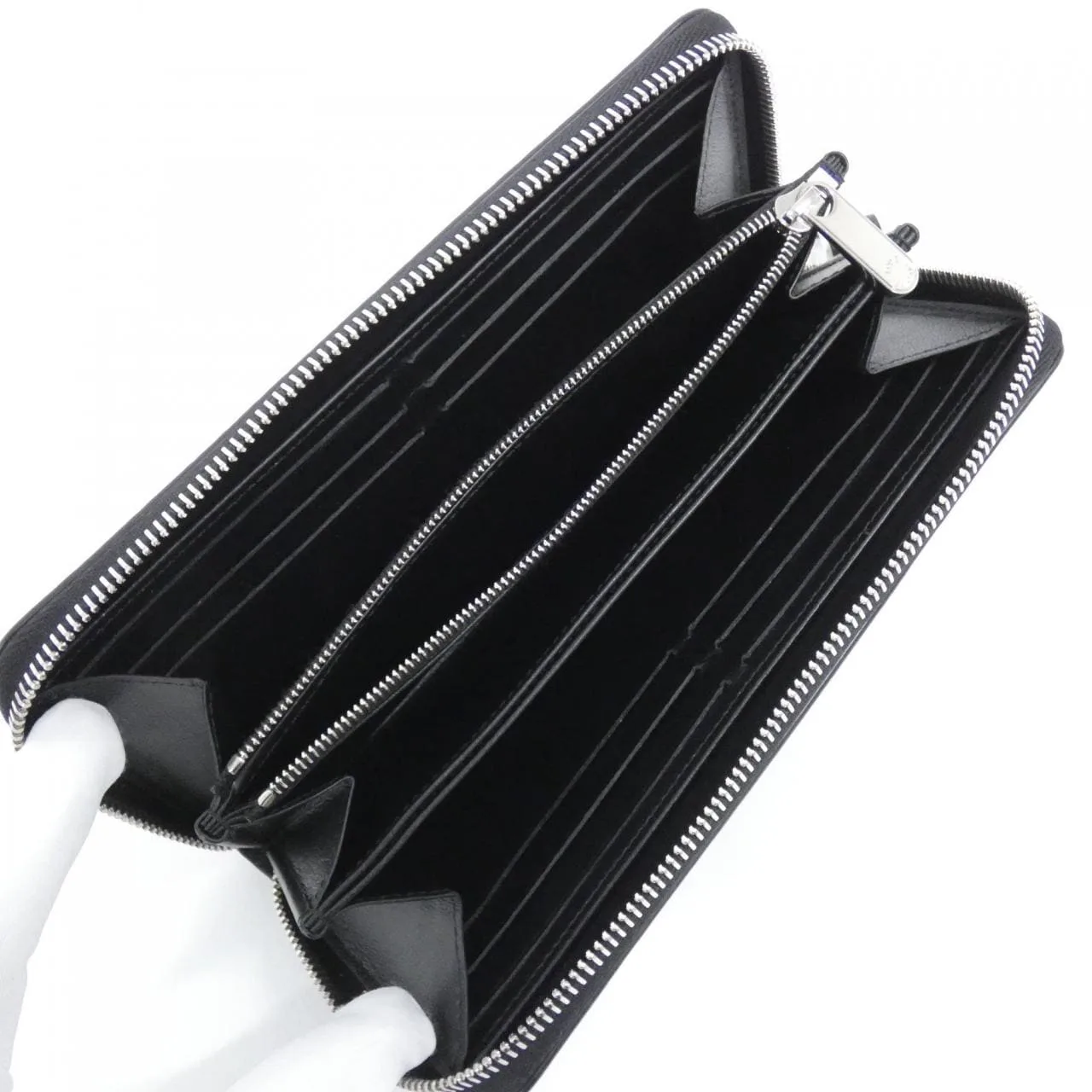 LOUIS VUITTON N96955 Wallet Leather 黑色 皮革 中古品A - 縮圖 4