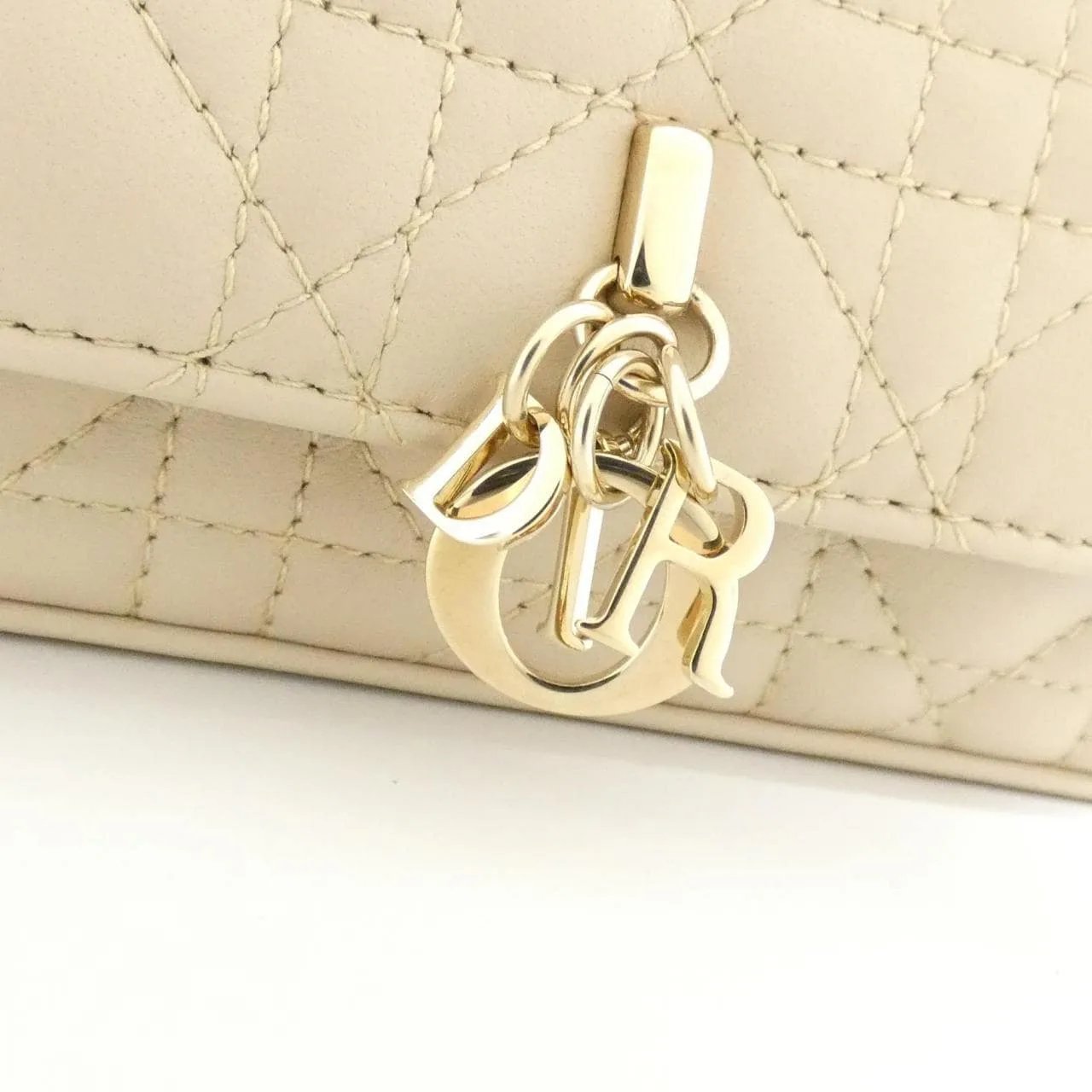 DIOR S0977ONMJ Wallet Lambskin 黑色 羊皮 中古品A - 縮圖 4