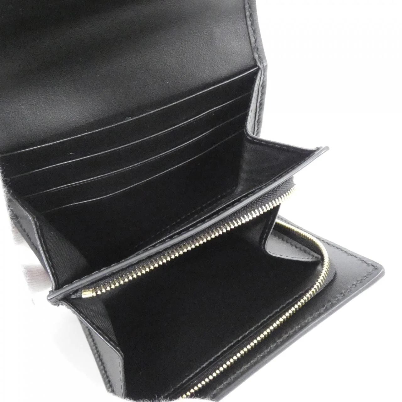 GUCCI 723799 UM8IG Wallet Leather 黑色 皮革 中古品A - 縮圖 4