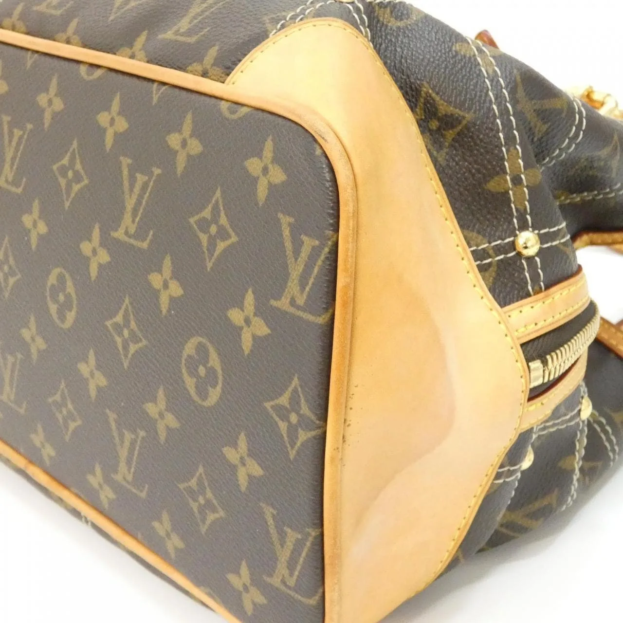 LOUIS VUITTON M40140 Handbag Monogram 黑色 Monogram 中古品A - 縮圖 3