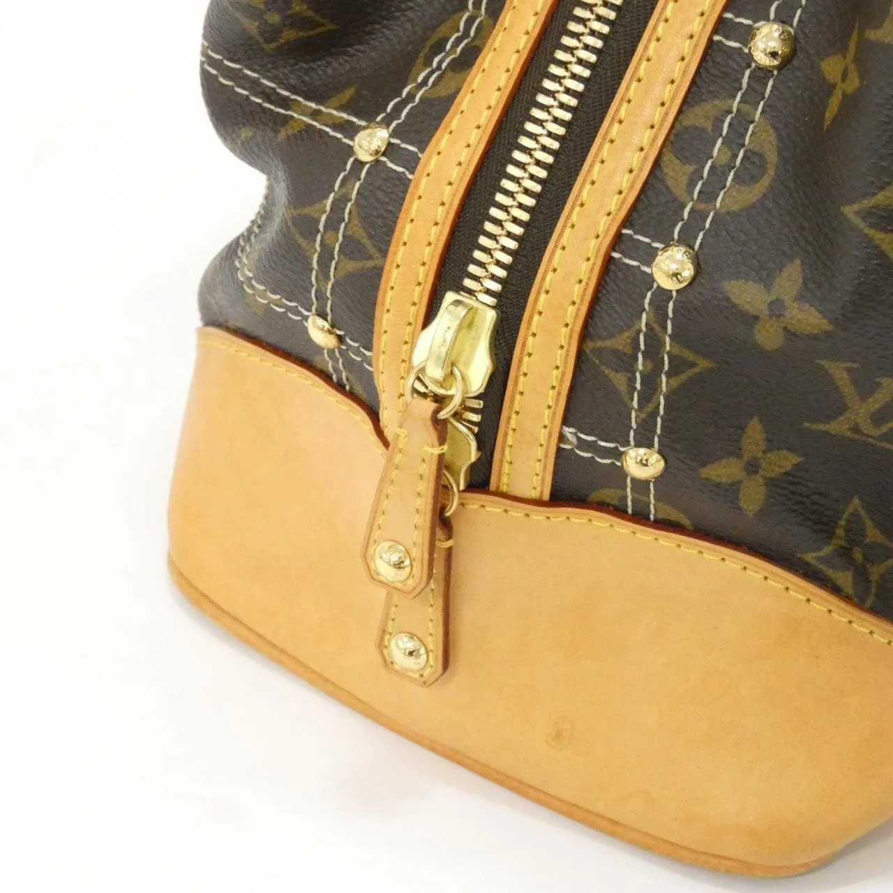 LOUIS VUITTON M40140 Handbag Monogram 黑色 Monogram 中古品A - 縮圖 4
