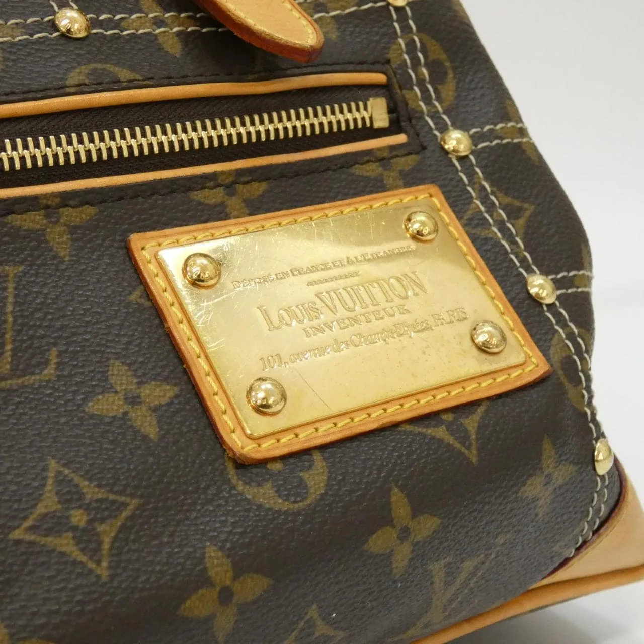 LOUIS VUITTON M40140 Handbag Monogram 黑色 Monogram 中古品A - 縮圖 6