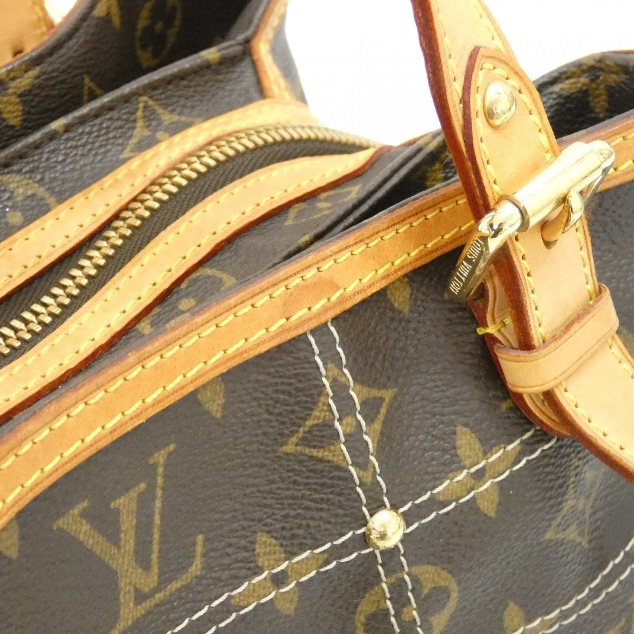 LOUIS VUITTON M40140 Handbag Monogram 黑色 Monogram 中古品A - 縮圖 8