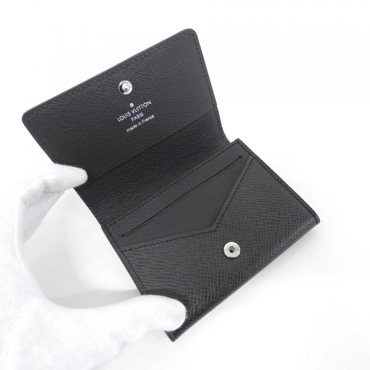 LOUIS VUITTON M64595 Card Case 黑色 中古品A - 縮圖 6