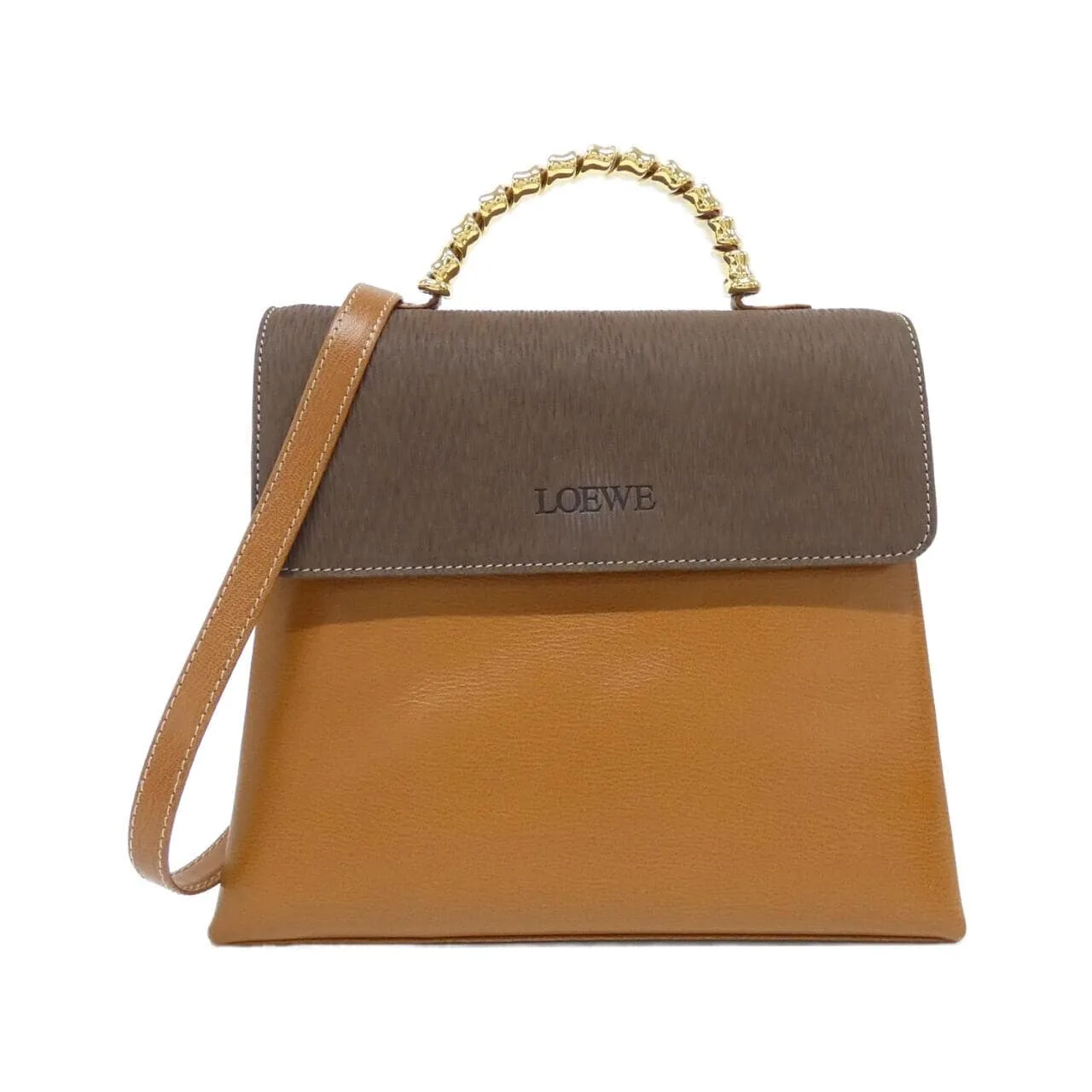 LOEWE Handbag Leather Brown