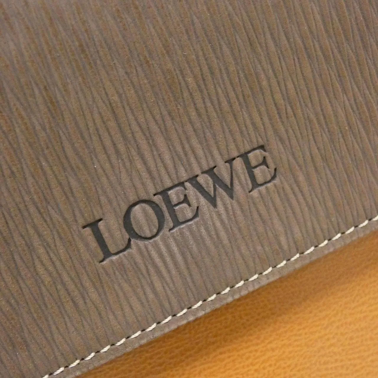 LOEWE Handbag Leather Brown Leather Rank A - Thumbnail 4