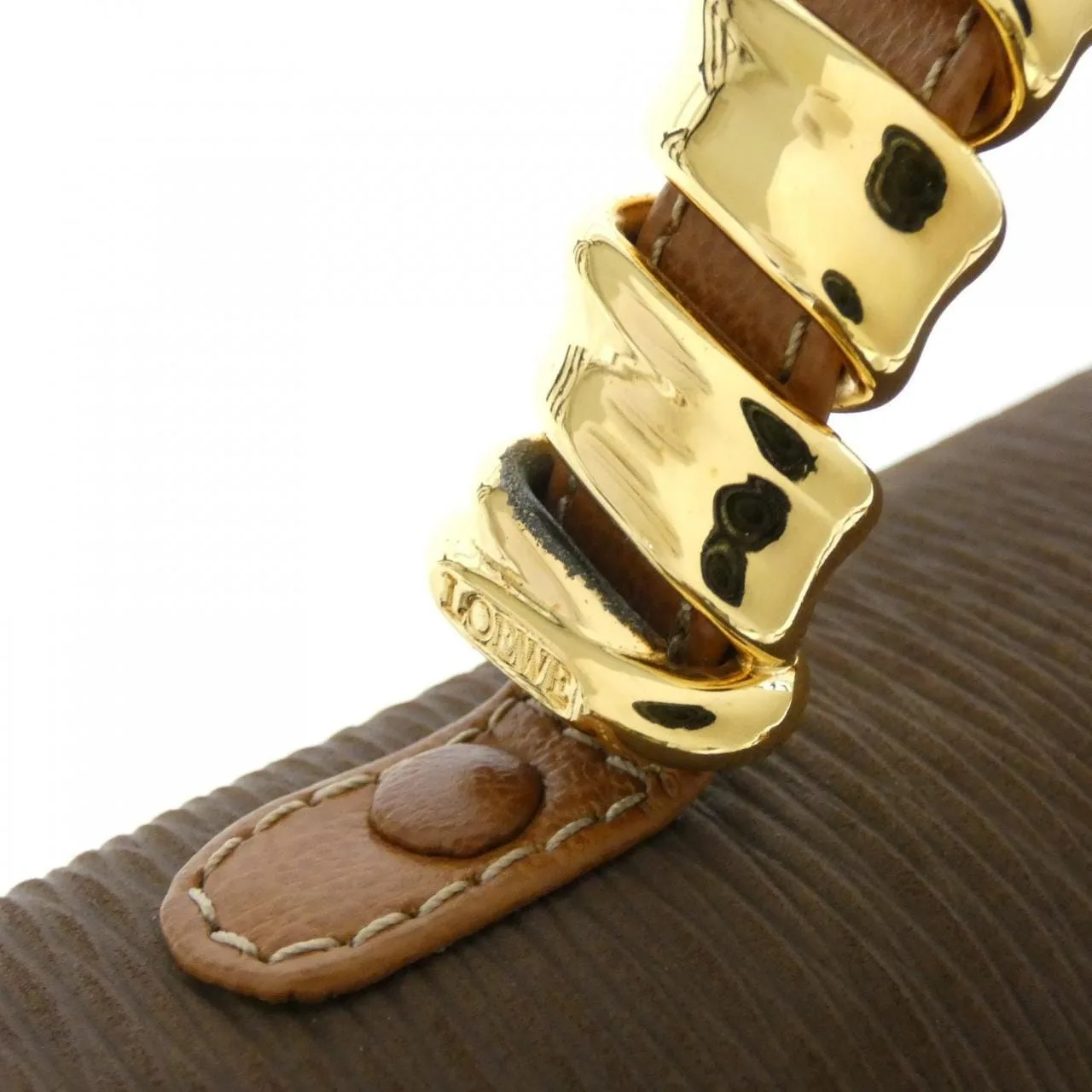 LOEWE Handbag Leather Brown Leather Rank A - Thumbnail 5