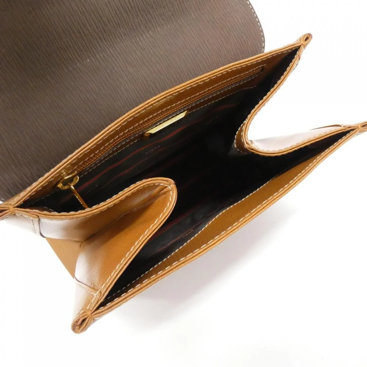 LOEWE Handbag Leather Brown Leather Rank A - Thumbnail 7