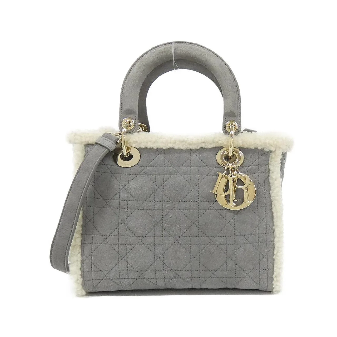 DIOR Lady Dior M0565OMMJ Handbag Lambskin Grey