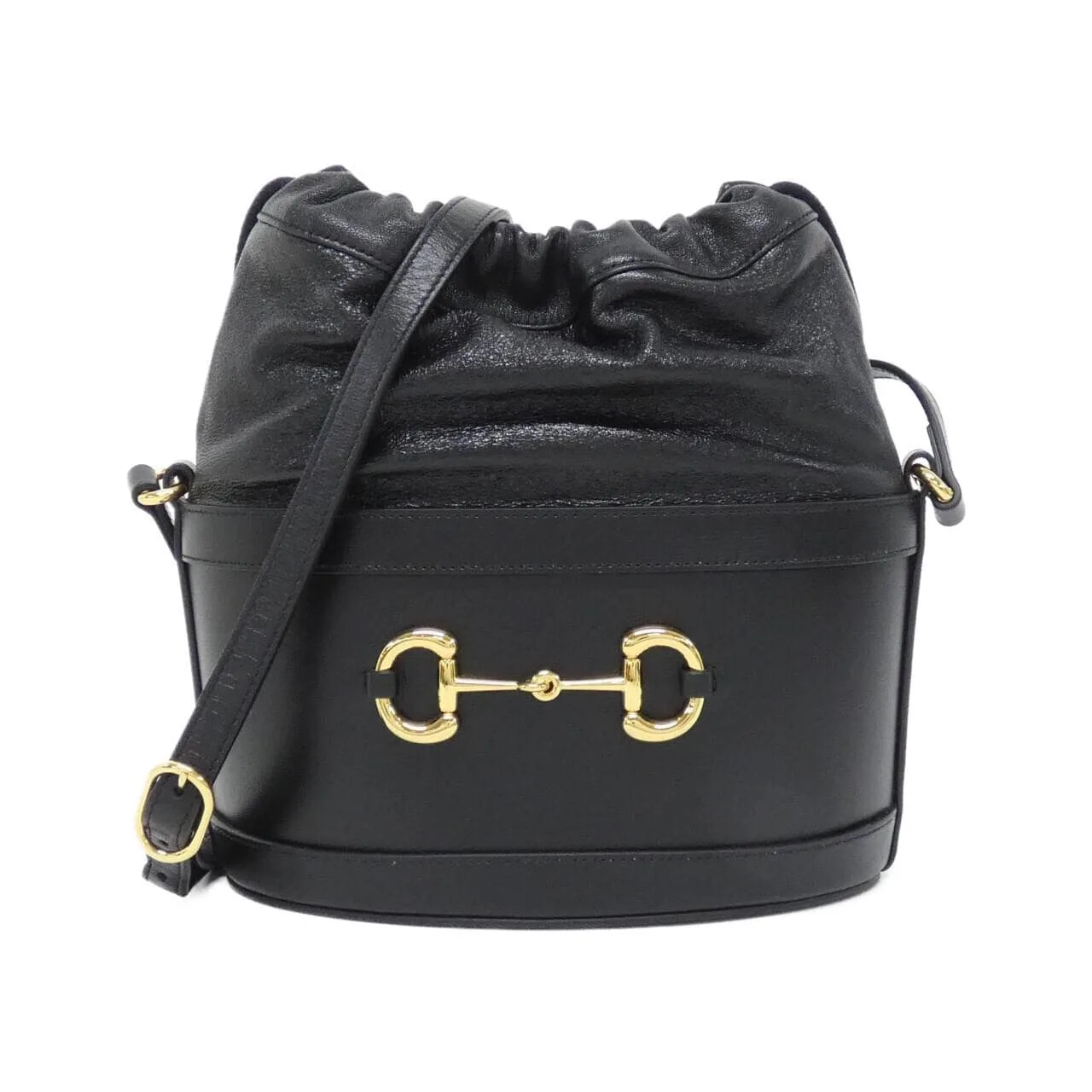 GUCCI Horsebit 1955 602118 1DBLG Shoulder Leather Black