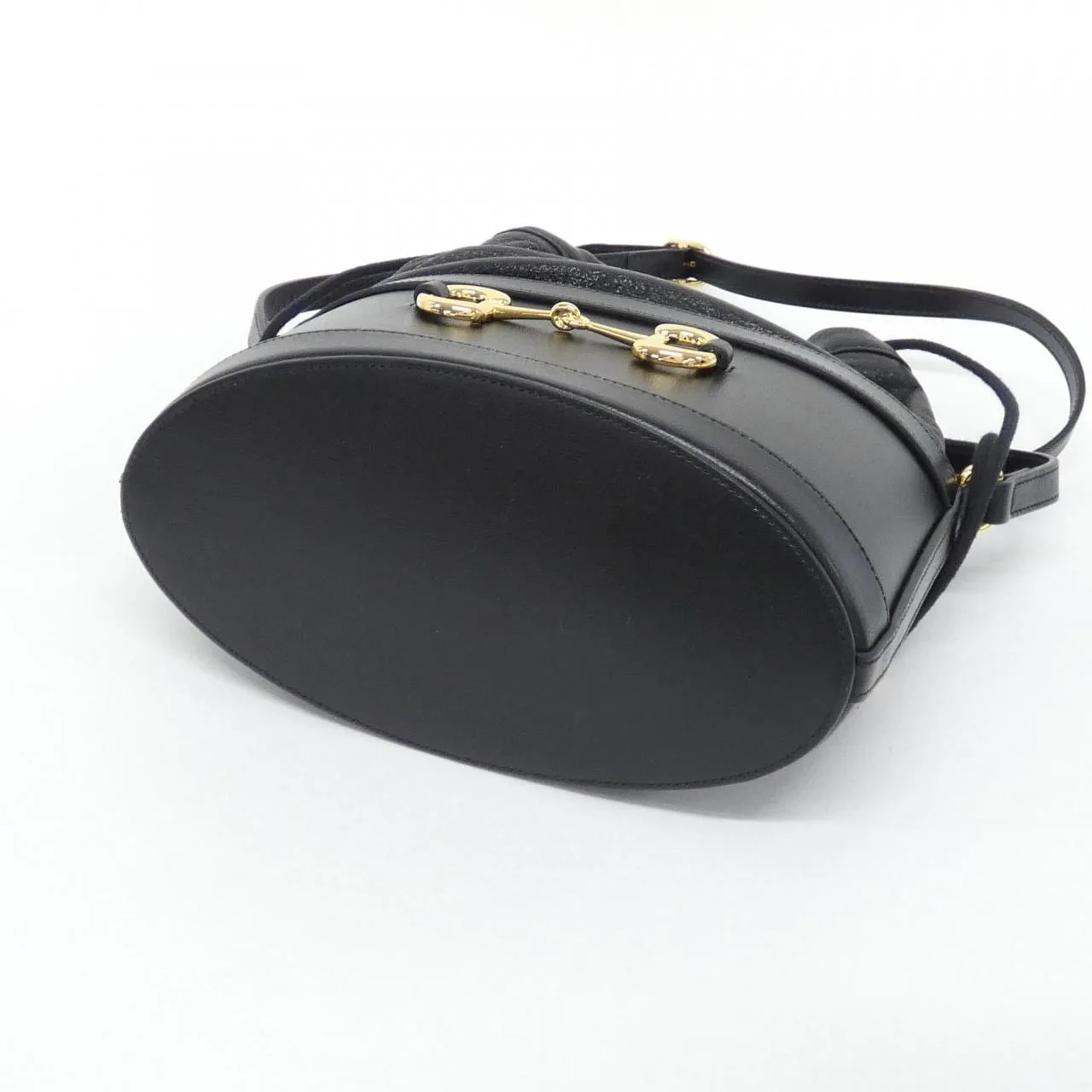 GUCCI Horsebit 1955 602118 1DBLG Shoulder Leather 黑色 皮革 中古品A - 縮圖 3