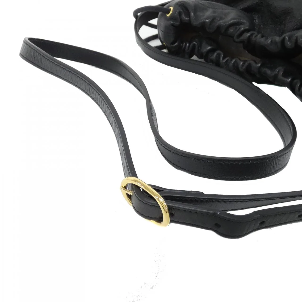 GUCCI Horsebit 1955 602118 1DBLG Shoulder Leather 黑色 皮革 中古品A - 縮圖 6