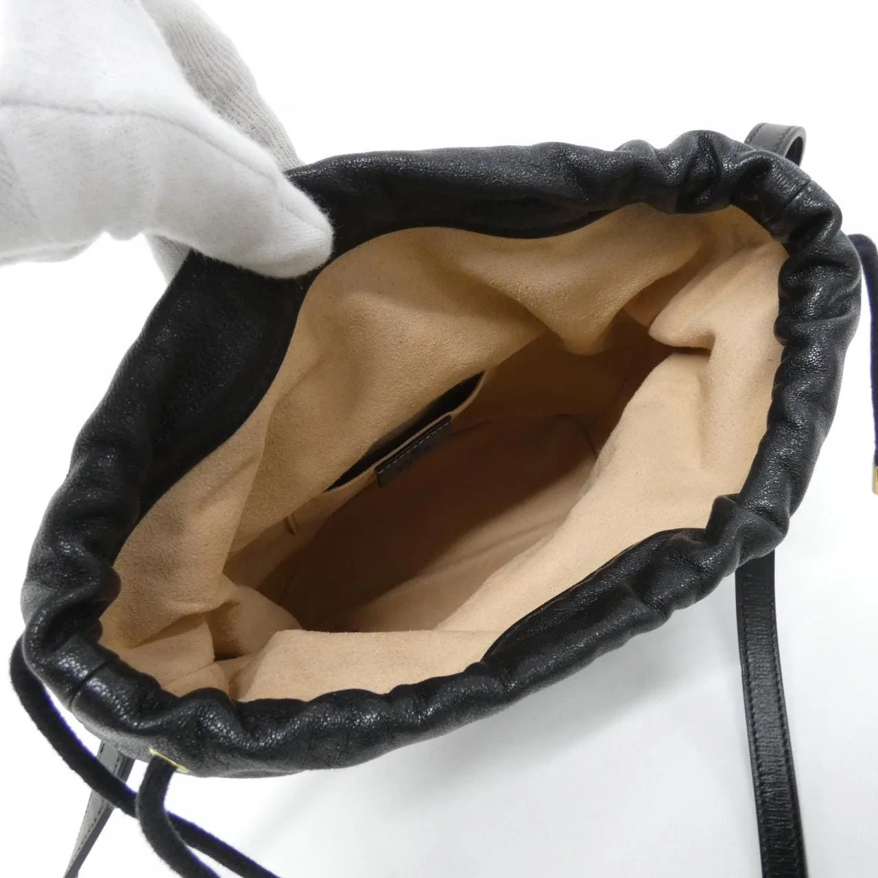 GUCCI Horsebit 1955 602118 1DBLG Shoulder Leather 黑色 皮革 中古品A - 縮圖 7